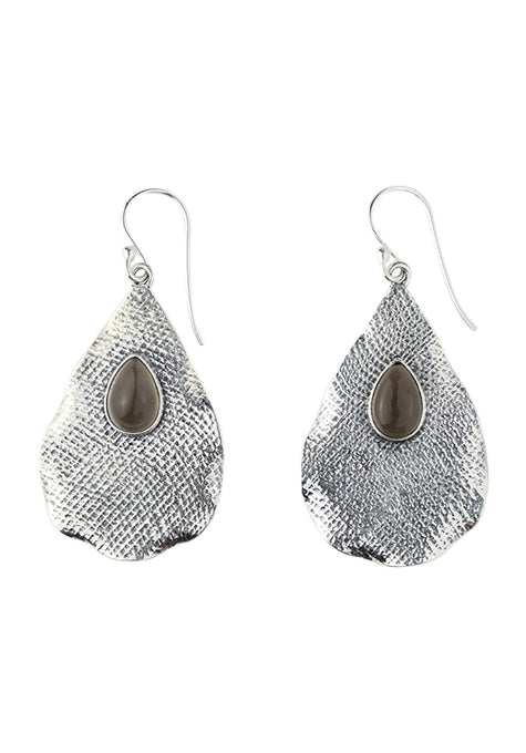 Earrings Hammered Teardrop