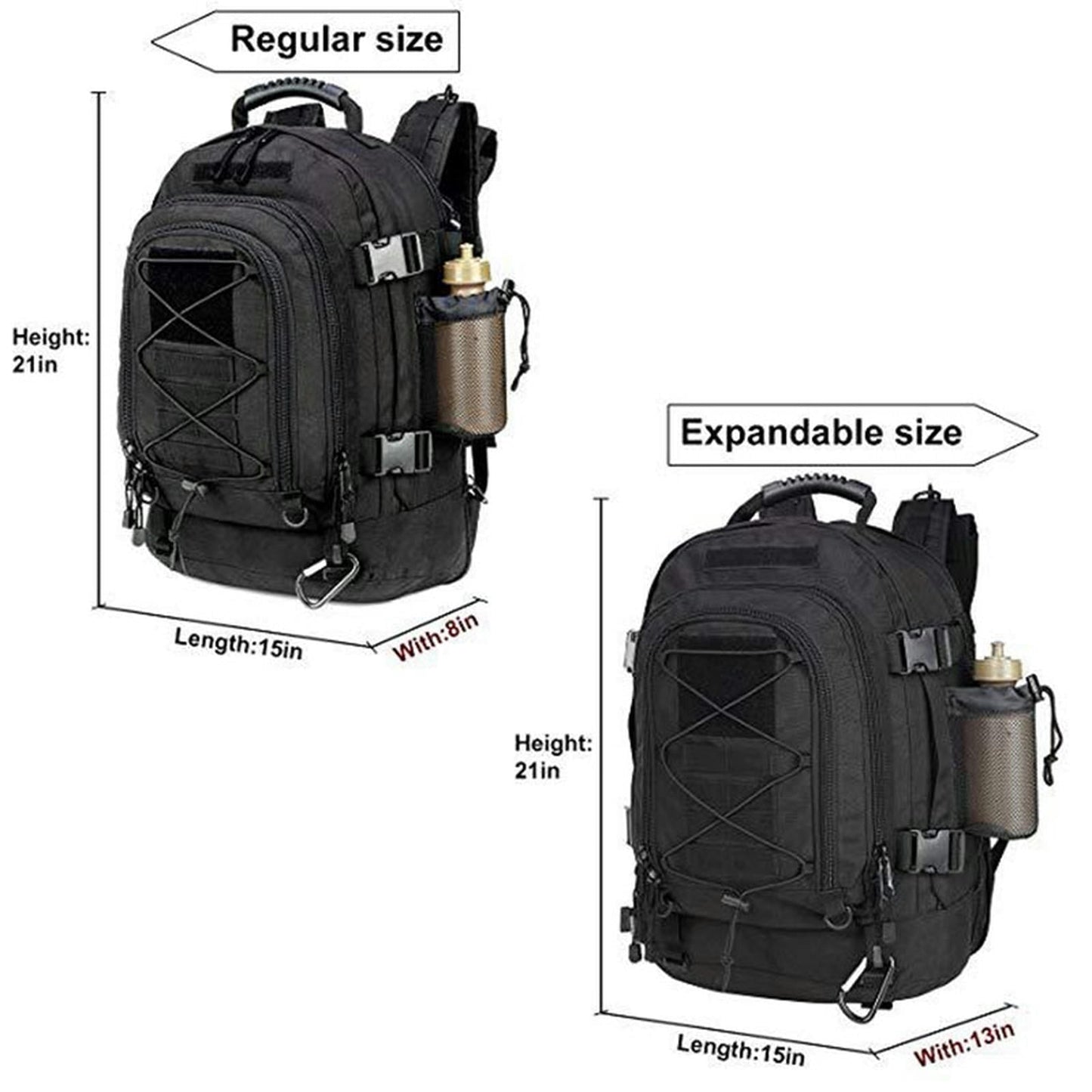 Extra Large 60L Tactical Backpack for Men Women Outdoor Water Resistant Hiking Backpacks Travel Backpack Laptop Backpacks