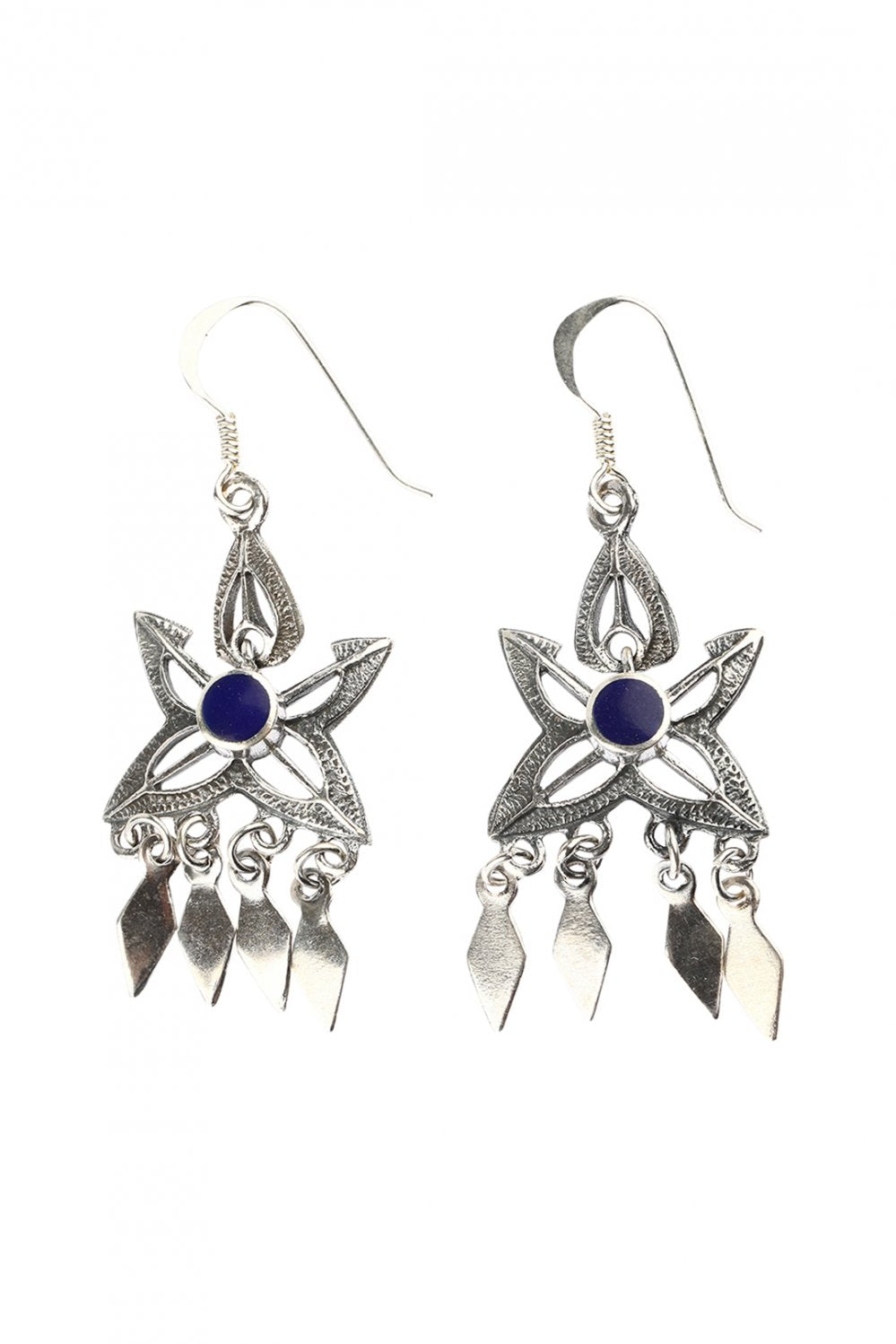 Pointed Shield Swing Earrings