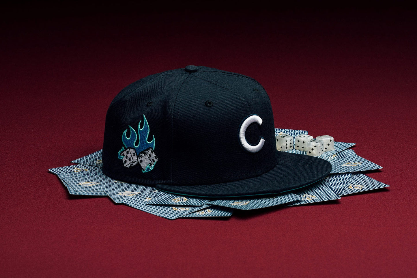 Feature x New Era Flaming Dice 59FIFTY Fitted - Chicago Cubs