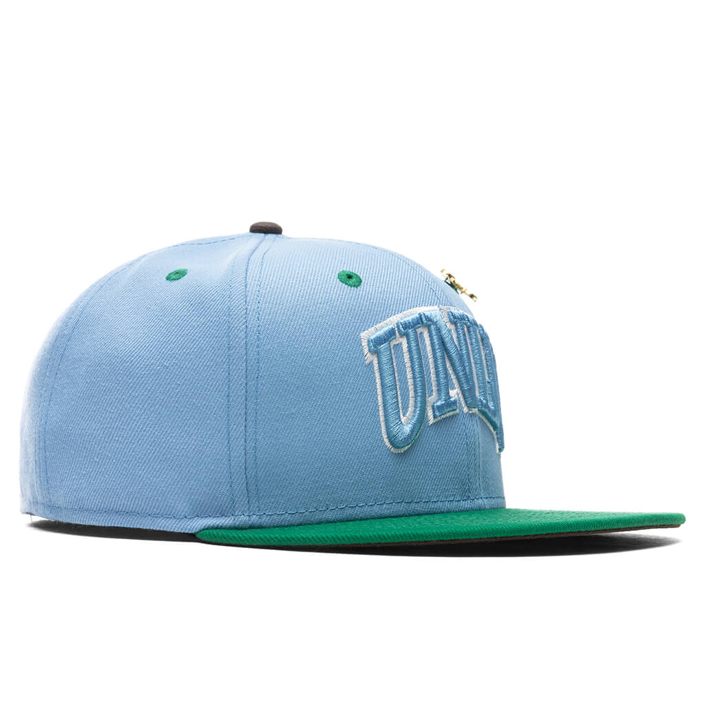 Feature x New Era "Earth" 59FIFTY UNLV Rebels - Birdseye Blue/Kelly Green