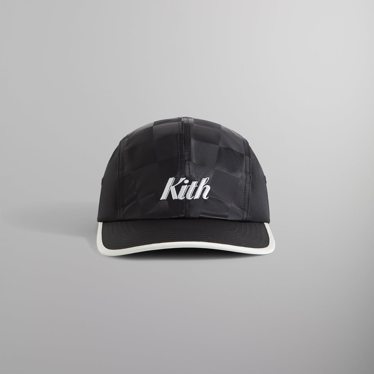Kith Checkered Satin Griffey Camper Hat - Black