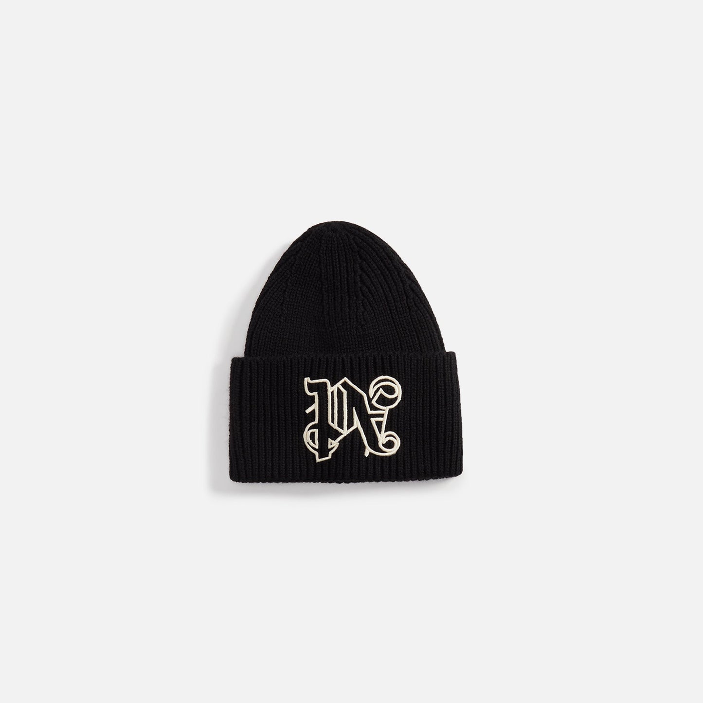 Palm Angels PA Monogram Beanie - Black / Off White