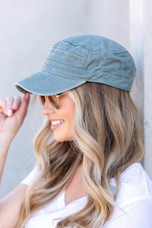 Women's Accessories - Hats Distressed Cadet Hat Cap