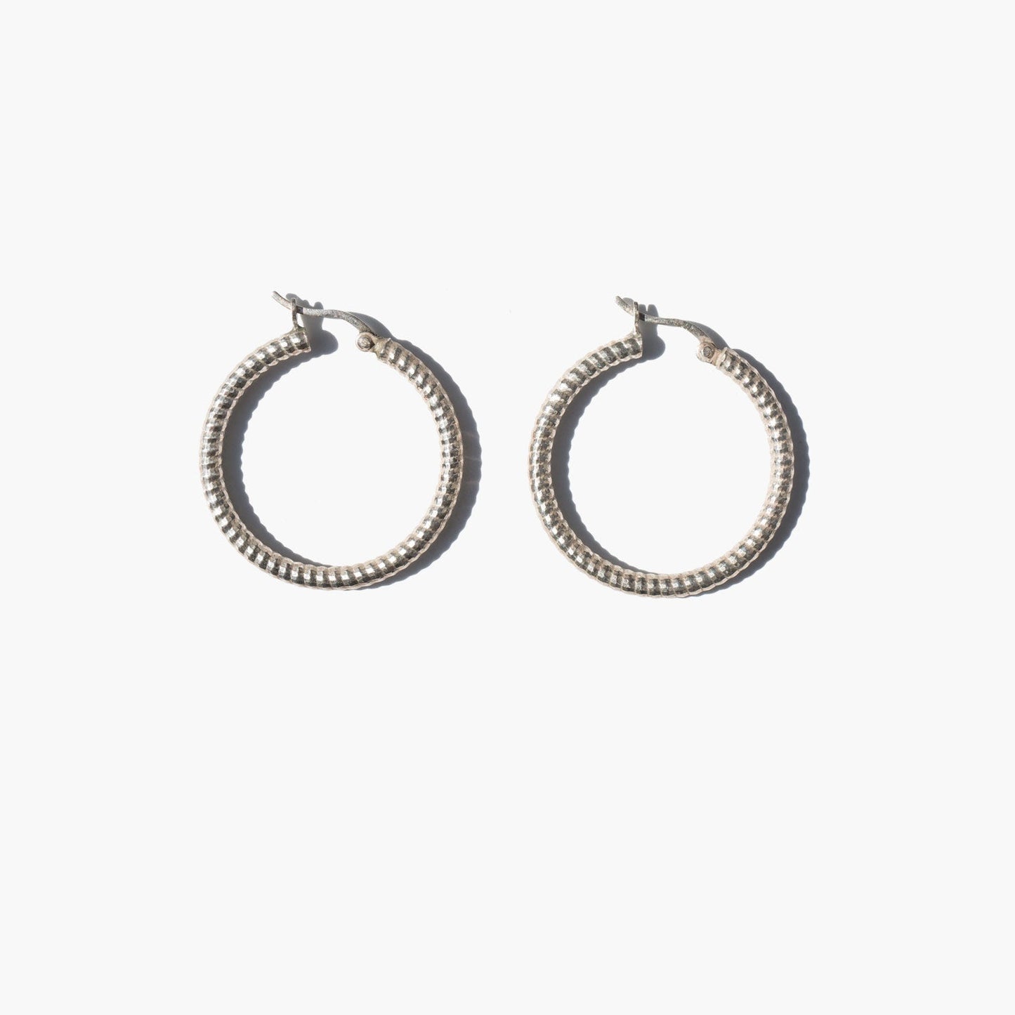 Faceted Sterling Hoops
