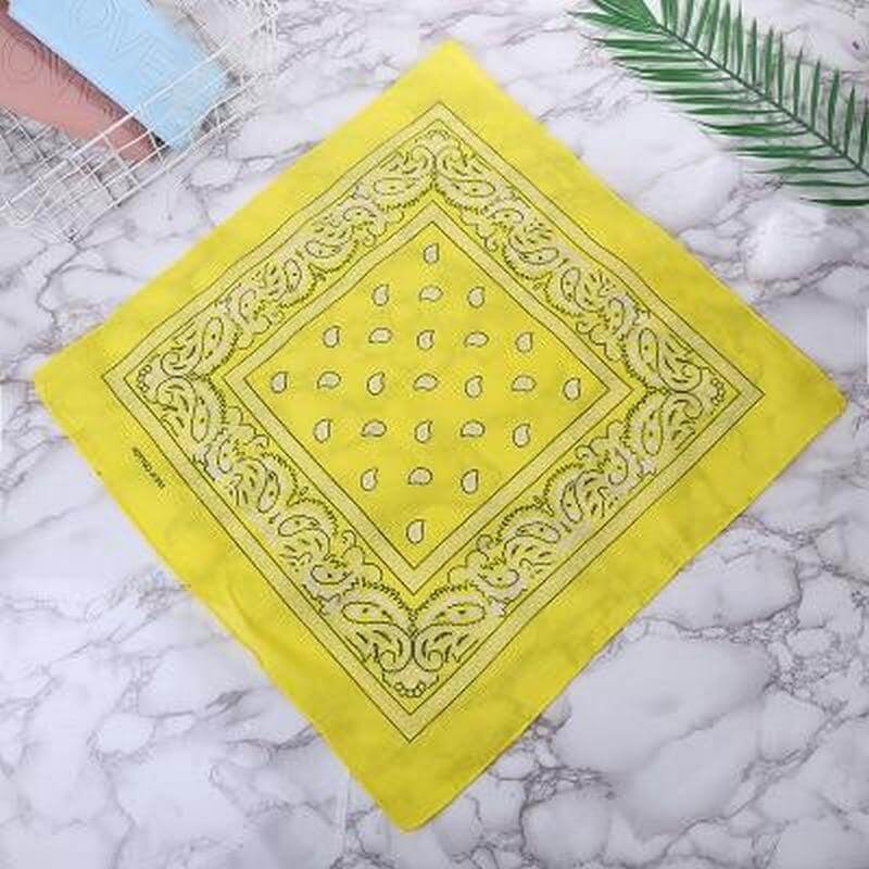 Yellow paisley bandana