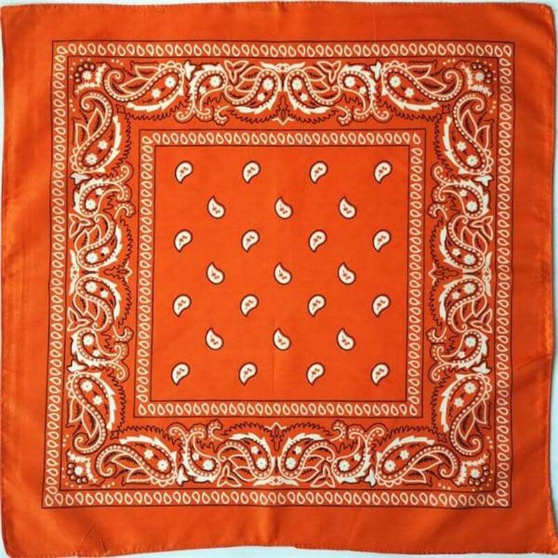 Orange paisley bandana