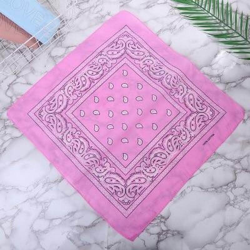 Pink paisley bandana