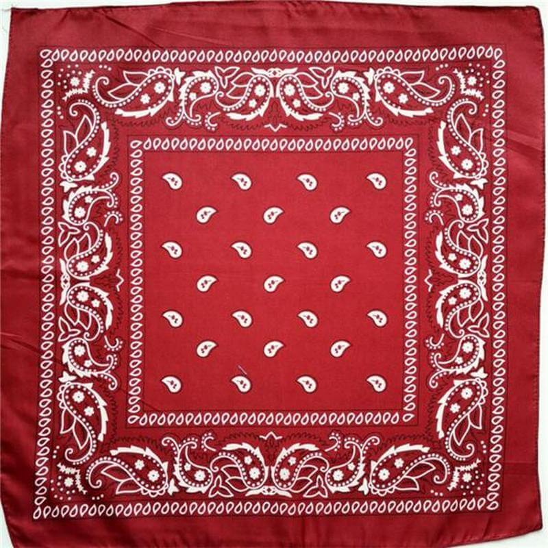 Dark red paisley bandana