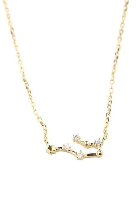 Zodiac Constellation Gold Plated Necklace