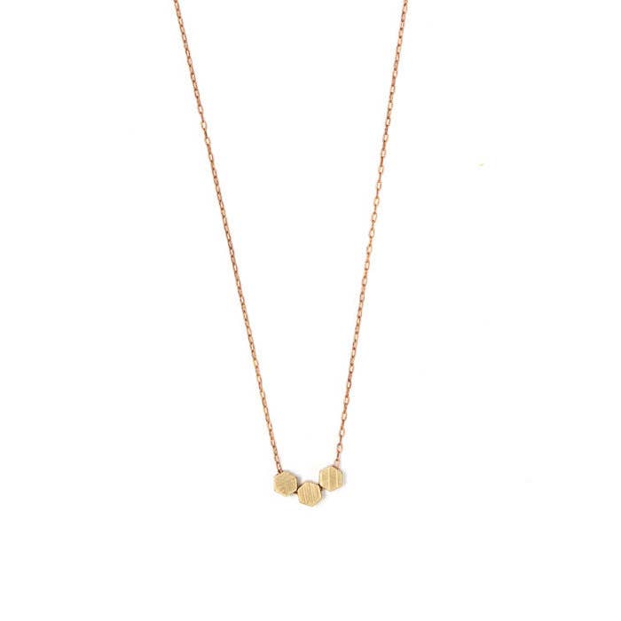 Tiny Hexagons Necklace