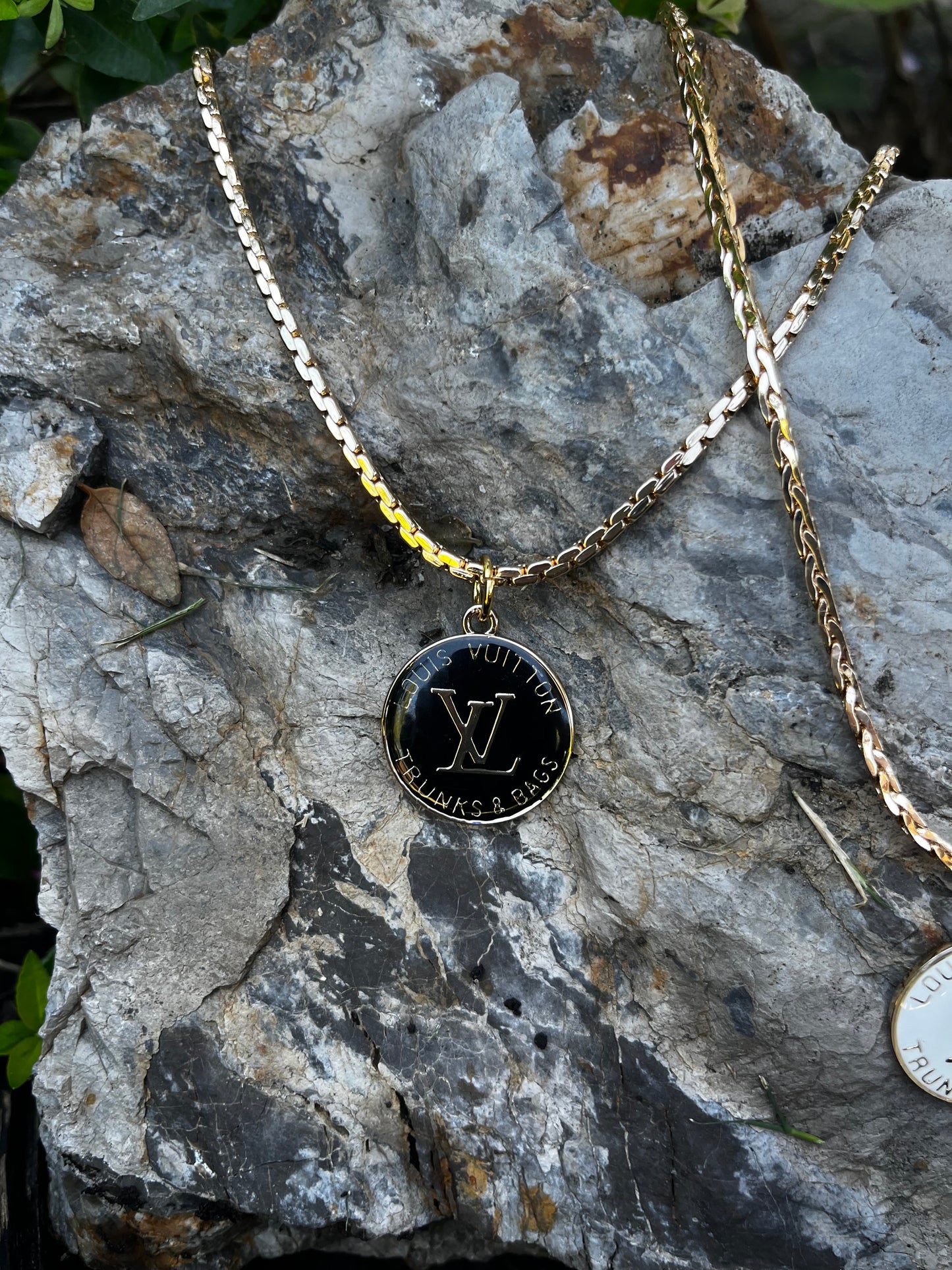 LV Circle Trunk & Bag Charm  Necklace