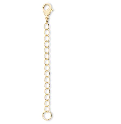2pcs Adabele Authentic Gold Plated Sterling Silver Chain Extender Removable Adjustable 5 inch Extension for Necklace Anklet Bracelet SS304-5