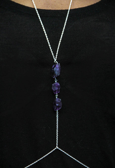 Raw Gemstone Body Chain - Ishka