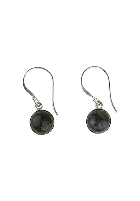 Earrings Round Labradorite