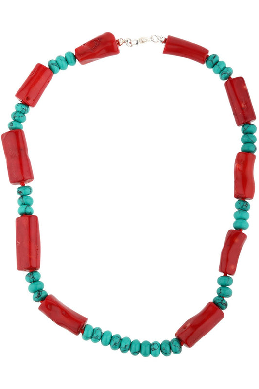 Green Howlite Coral Necklace
