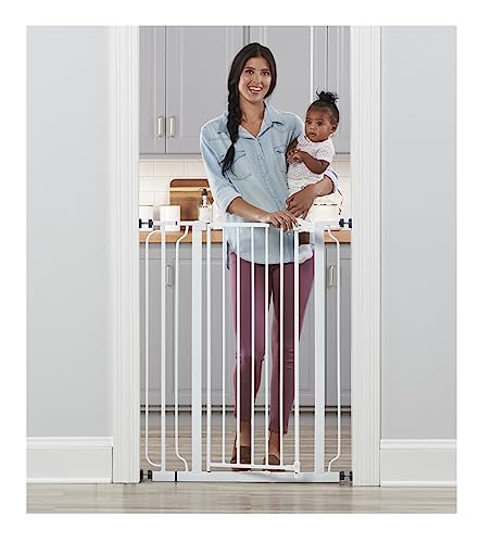 New Regalo Easy Step 36" Extra Tall Walk Thru Baby Gate (White)