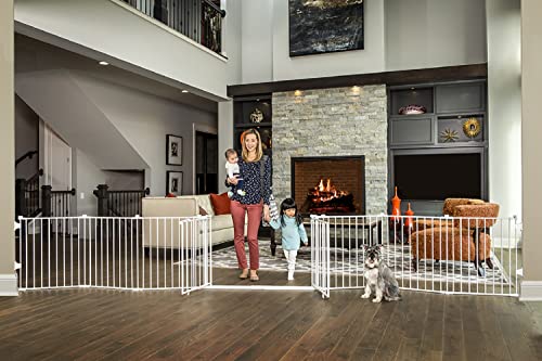 Regalo 192-Inch Double Door Super Wide Adjustable Baby Gate (White)