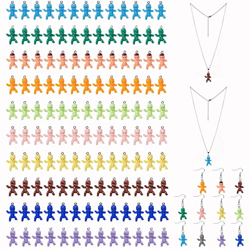XINHUIDALSQ DIY jewelry necklace supplies colored plastic doll charm pendant resin baby keychain personalized earrings 60 pieces1