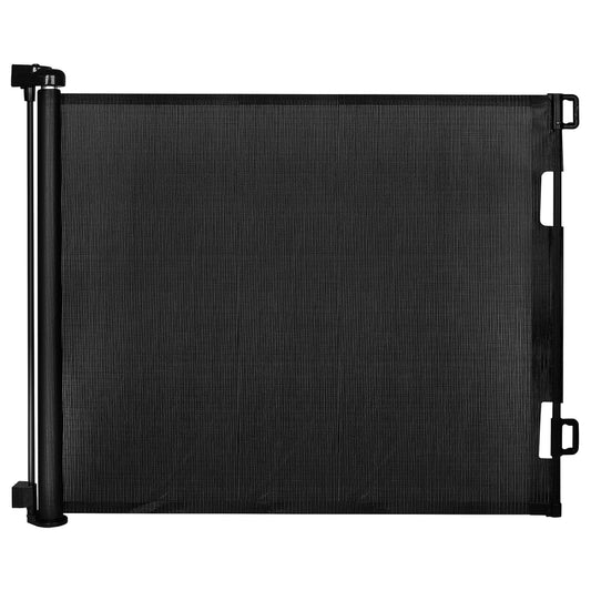 Retractable Baby Gate,Mesh Baby Gate or Mesh Dog Gate,33" Tall,Extends up to 55" Wide,Child Safety Gate for Doorways, Stairs, Hallways, Indoor/Outdoor（Black,33"x55"