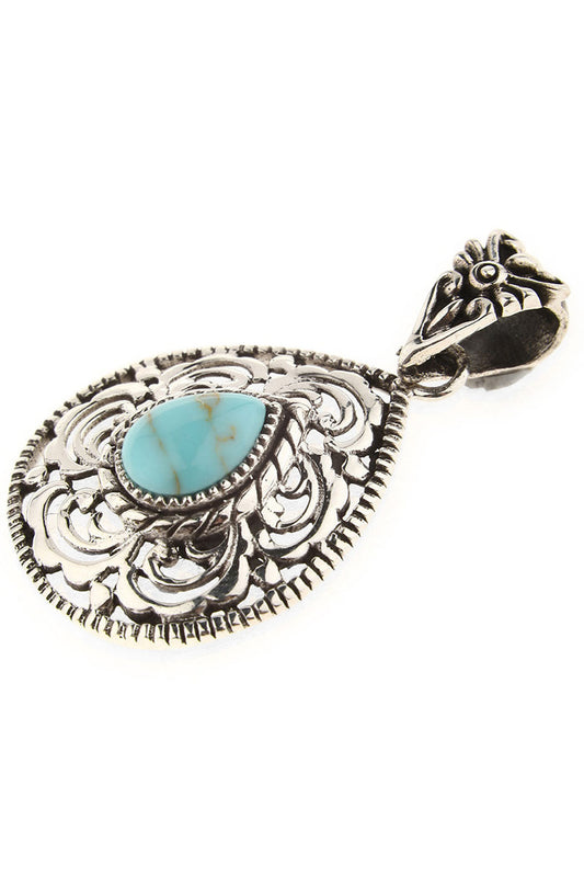 Pendant Teardrop Navajo Scalloped Teardrop