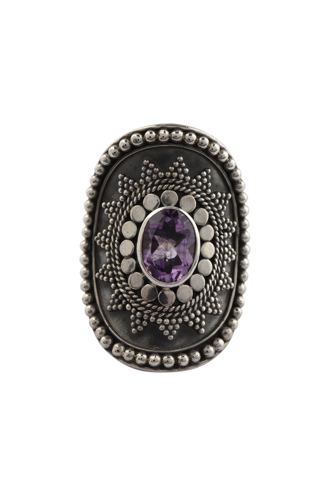 Ring Tribal Shield Dot Rays