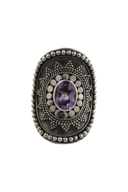 Ring Tribal Shield Dot Rays
