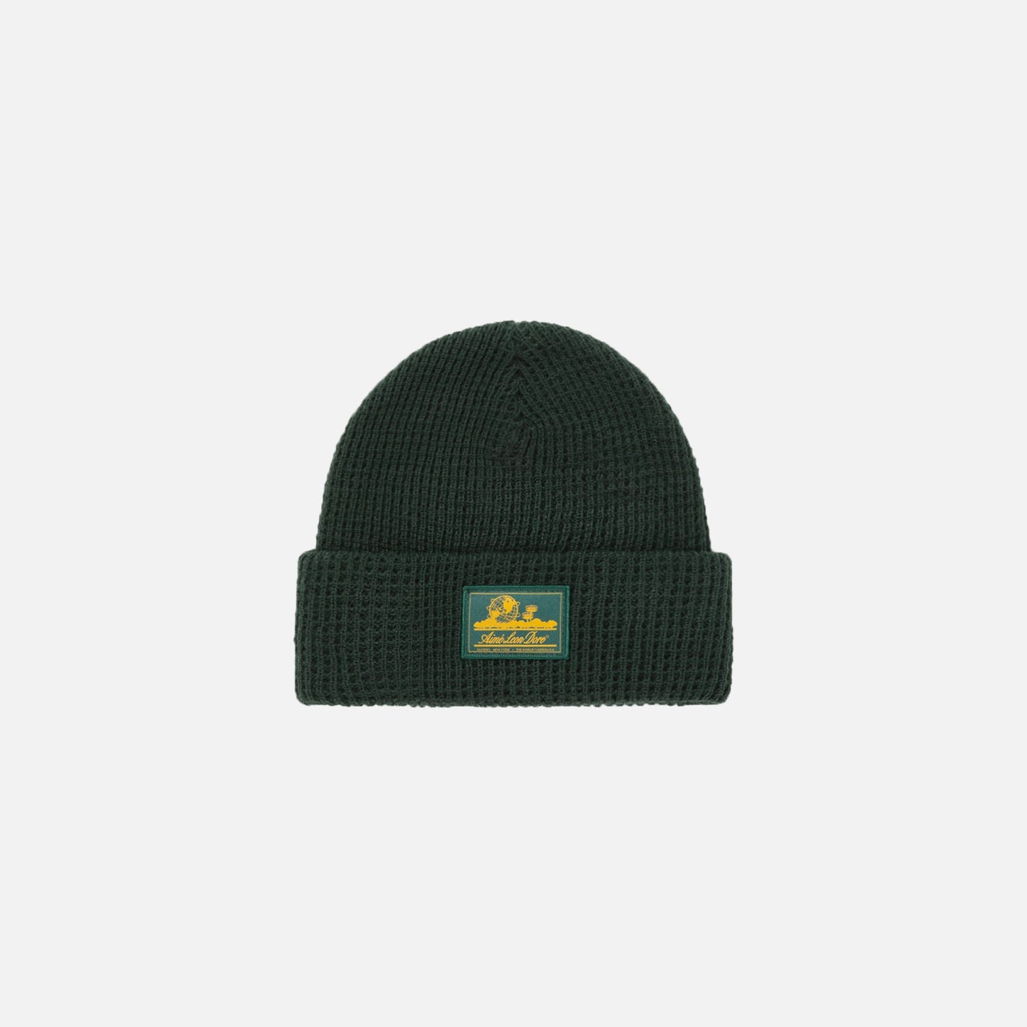 Aimé Leon Dore ALD Waffle Knit Beanie - Botanical Green