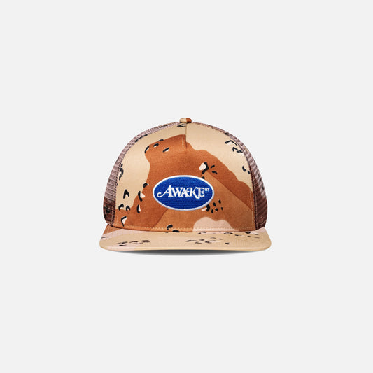 Awake NY Classic Logo Trucker Hat - Desert Camo