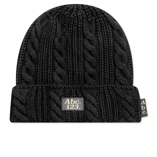 Cableknit Beanie - Anthracite Black
