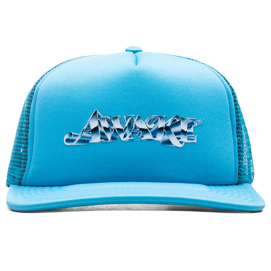 Awake Chrome Trucker Hat - Blue