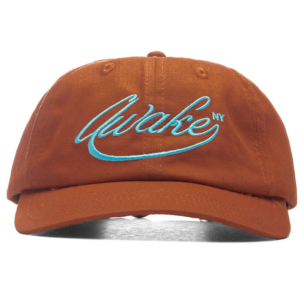 Awake Script Logo 6-Panel Hat - Rust