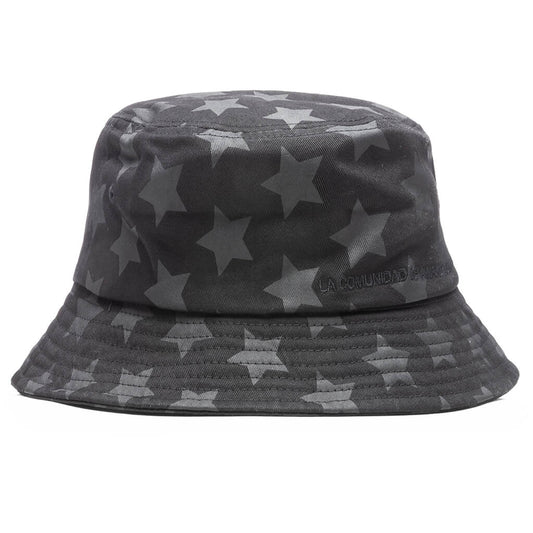 Awake Star Printed Bucket Hat - Charcoal/Black