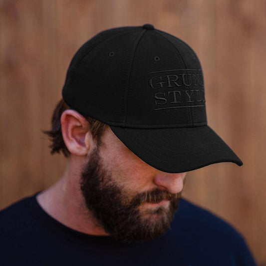 Stacked GS Logo Stretch Fit ball Cap  | Grunt Style
