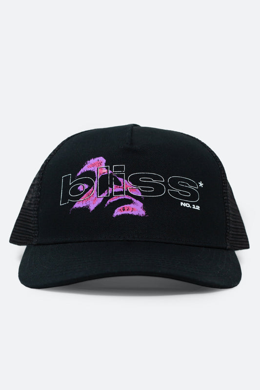 Bliss Trucker Hat - Black/Purple