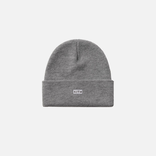 Kith Women Classic Logo Beanie - Light Heather Grey