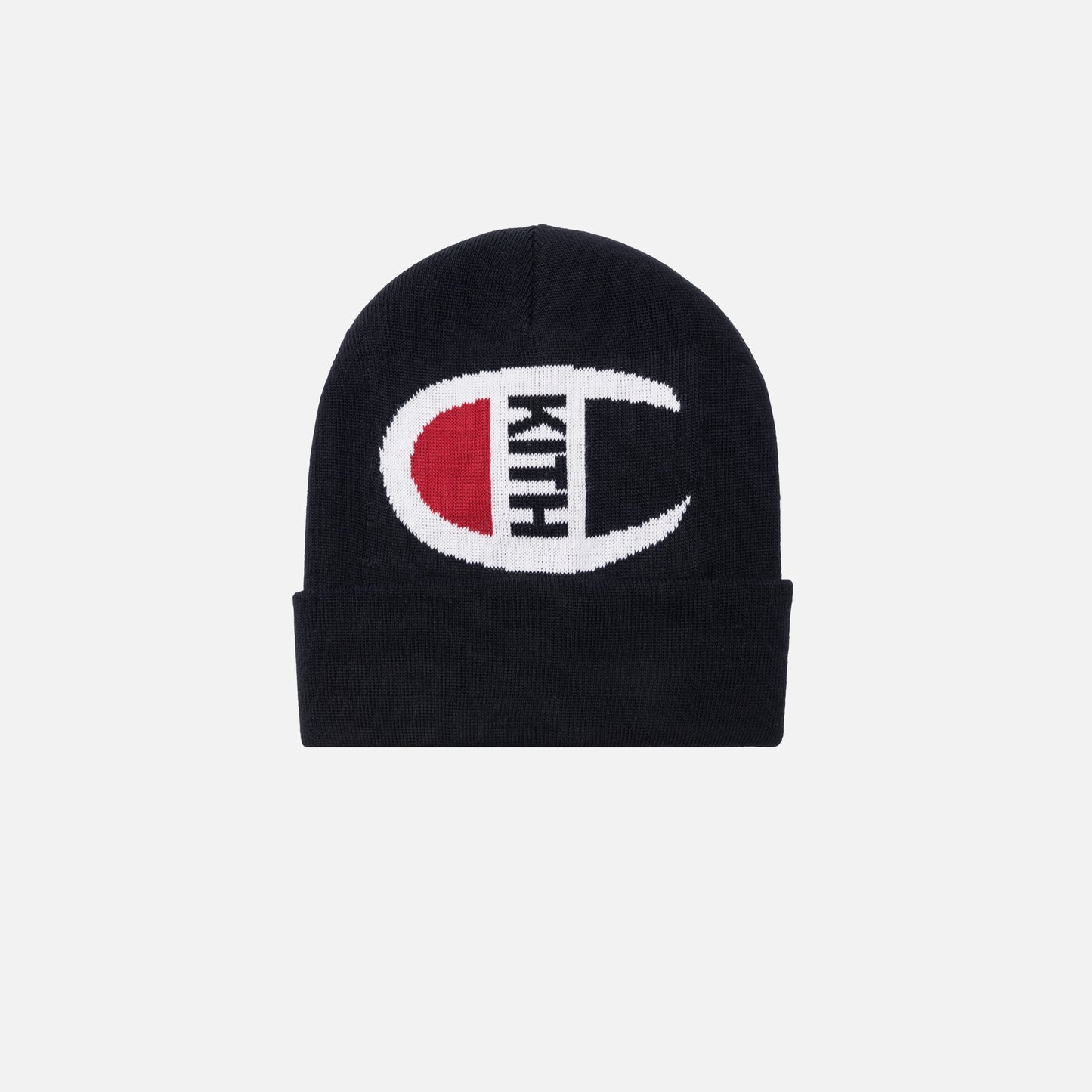Kith x Champion Intarsia Logo Beanie - Navy