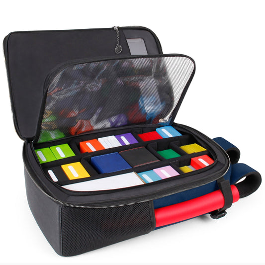 ENHANCE MTG Backpack Collector's Edition TCG Backpack for Deck Boxes, Sleeved Cards (Dragon Blue)