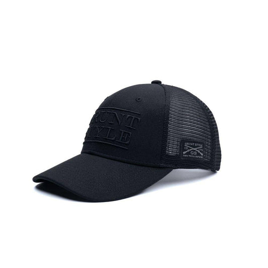 Grunt Style Stacked Logo - Black Hat | Patriotic Apparel