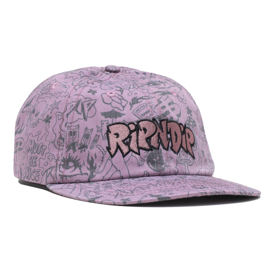 We Don't Care 6 Panel Hat (Mauve)