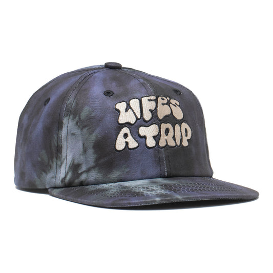 Lifes A Trip 6 Panel Hat (Black/Sage/ Dark Slate Tie Dye)