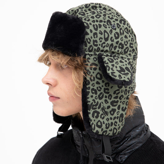 Spotted Aviator Hat (Olive)