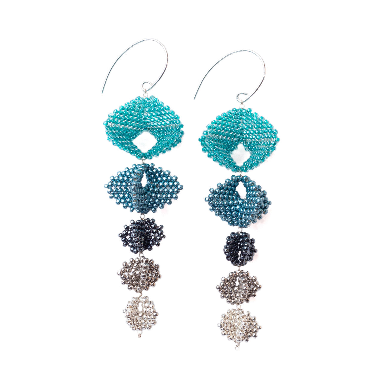 Infinity Earrings in Turquoise & Silver