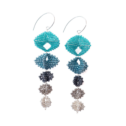Infinity Earrings in Turquoise & Silver