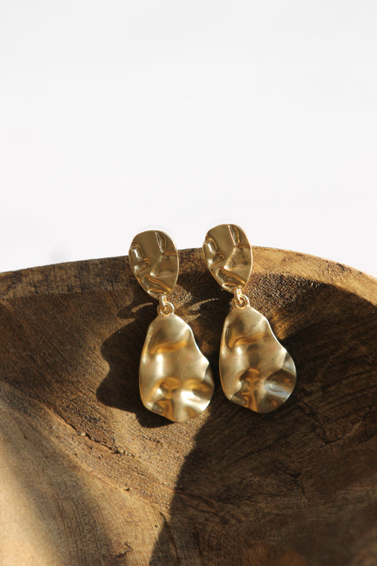 Hammered Gold Earrings