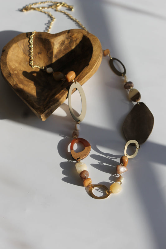 Long Stone Necklace