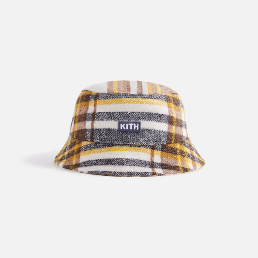 Kith Baby Plaid Bucket Hat - Sandrift