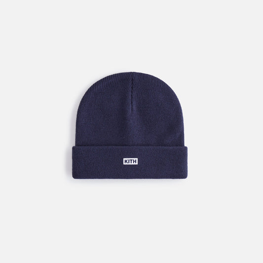 Kith Kids Logo Classic Rib Beanie - Nocturnal
