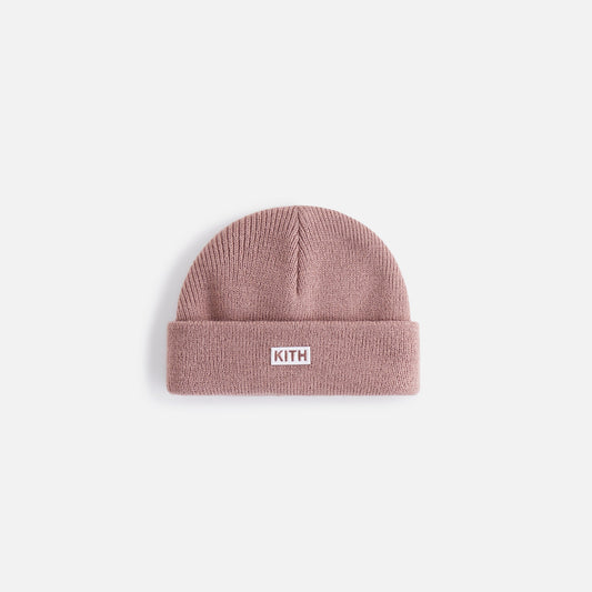 Kith Baby Logo Classic Rib Beanie - Dusty Mauve