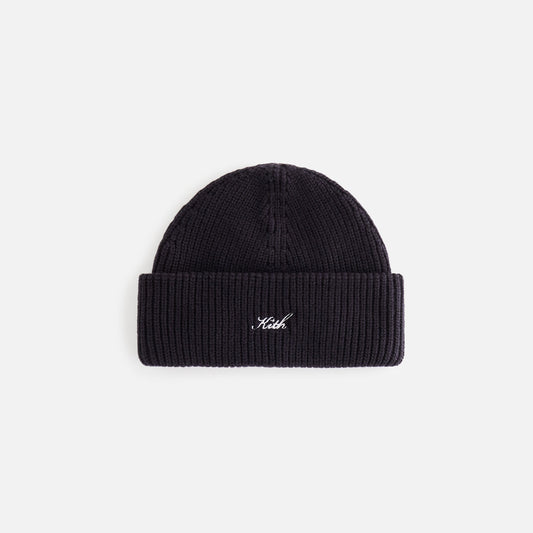 Kith Kids Script Classic Cotton Beanie - Black